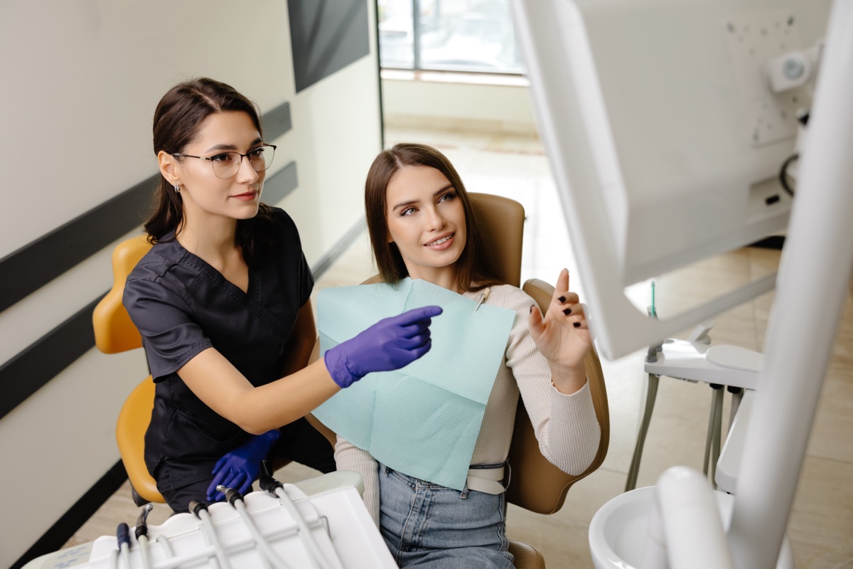 Dentist explaining treatment plan to patient